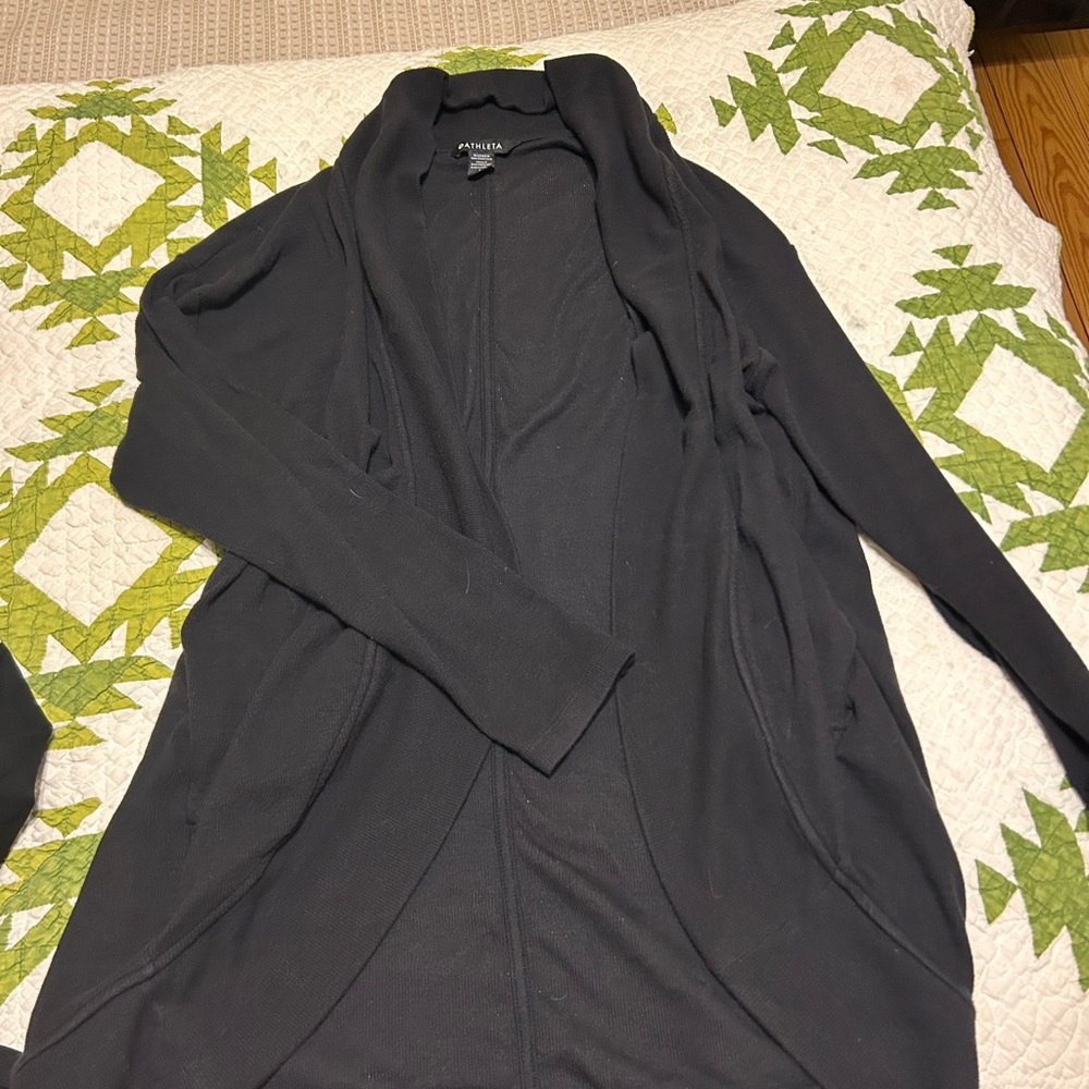 Athleta Black Cardigan Sweater